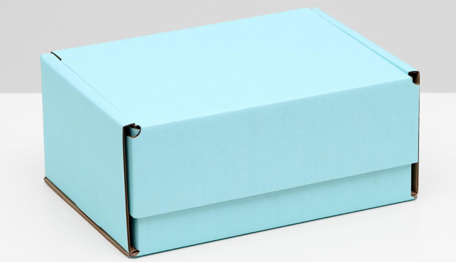 Коробка самосборная, голубая, 22 х 16,5 х 10 см