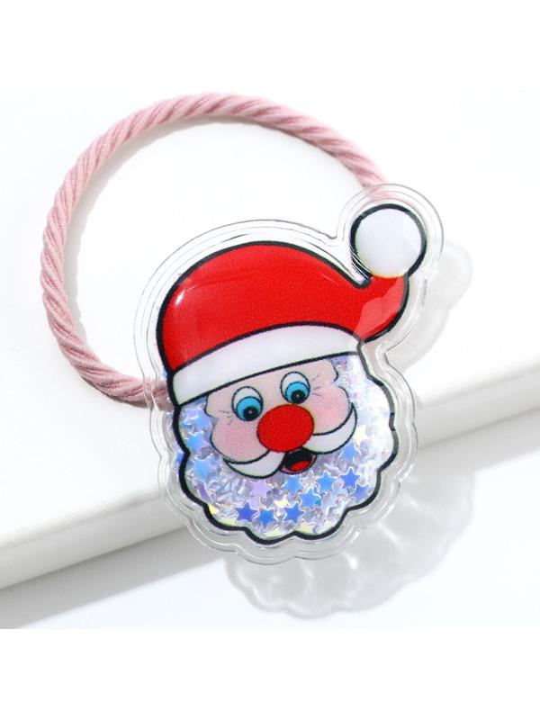 Резинки для волос с блёстками «Снежинка», набор 2 шт., d = 4 см.