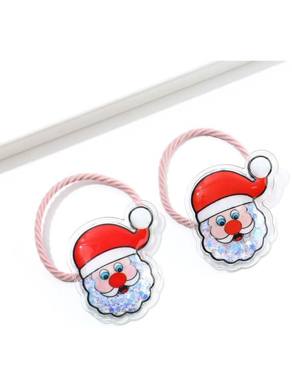 Резинки для волос с блёстками «Снежинка», набор 2 шт., d = 4 см.