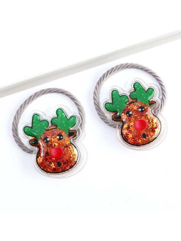 Резинки для волос с блёстками «Сверкай», набор 2 шт., d = 4 см.