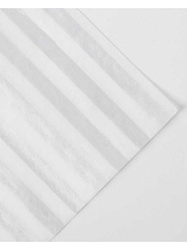 Бумага упаковочная тишью «Полосы, серебро», 50 × 70 см