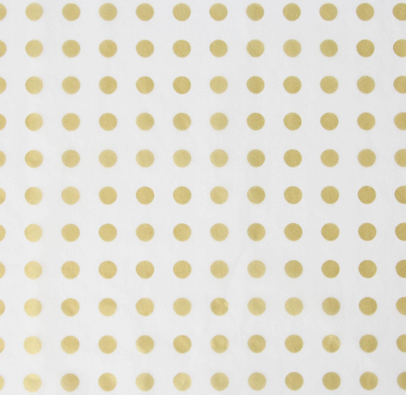 Бумага упаковочная тишью «Золото, горох», 50 × 70 см