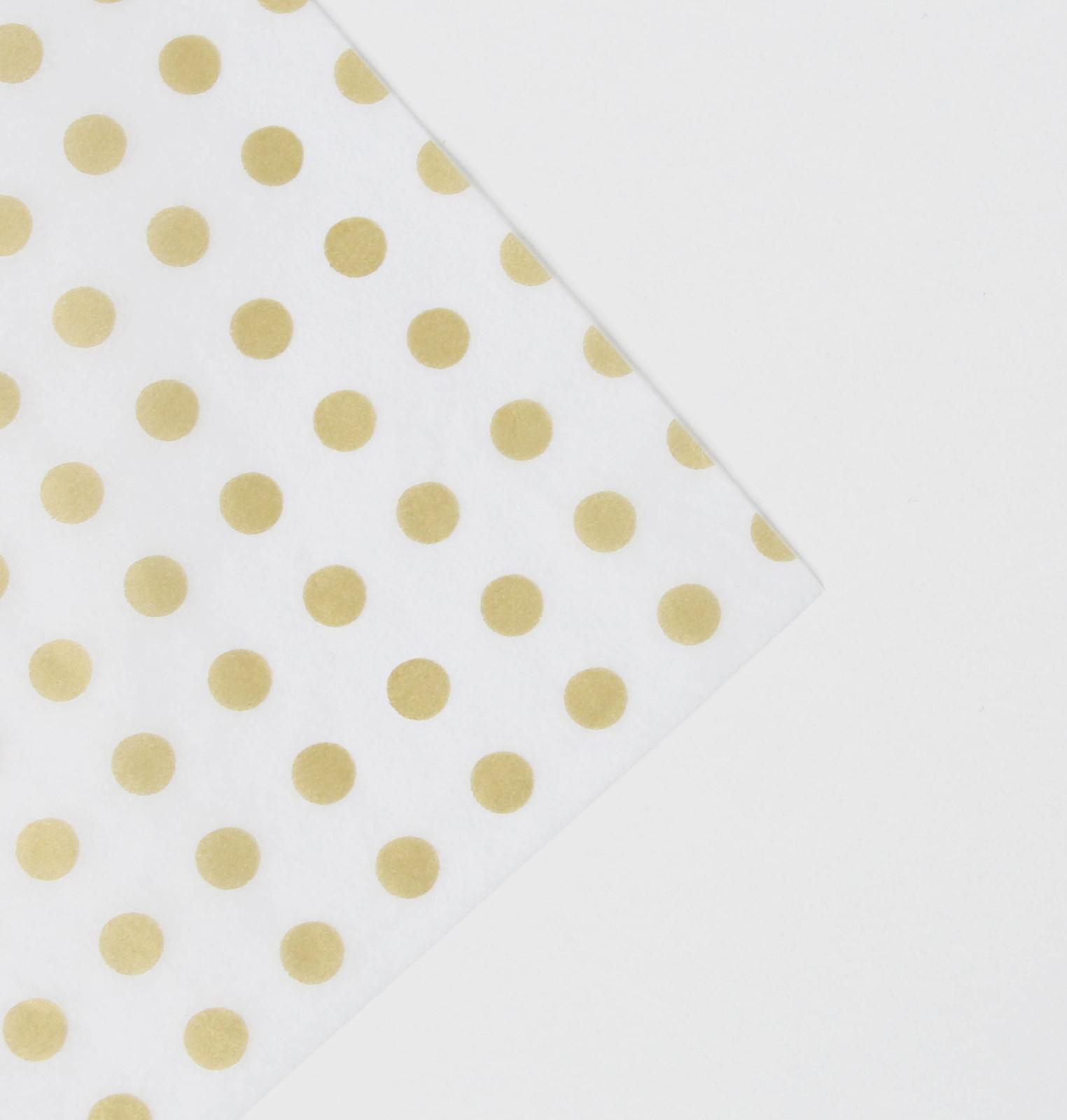 Бумага упаковочная тишью «Золото, горох», 50 × 70 см