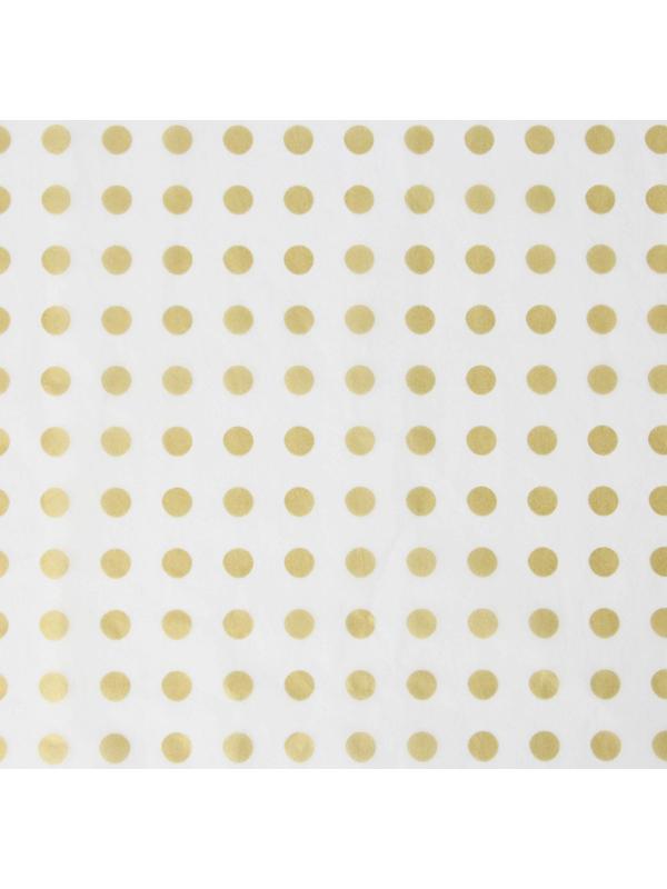 Бумага упаковочная тишью «Золото, горох», 50 × 70 см