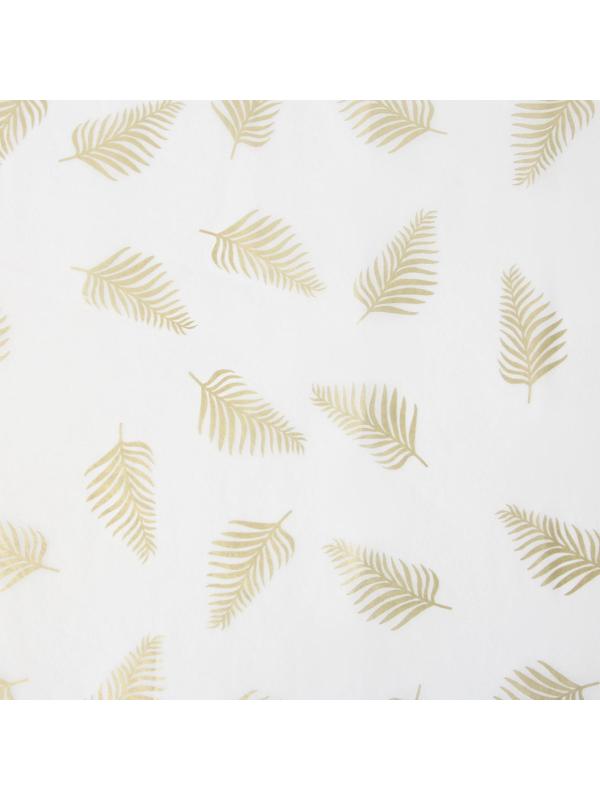 Бумага упаковочная тишью «Листья, золото», 50 × 70 см