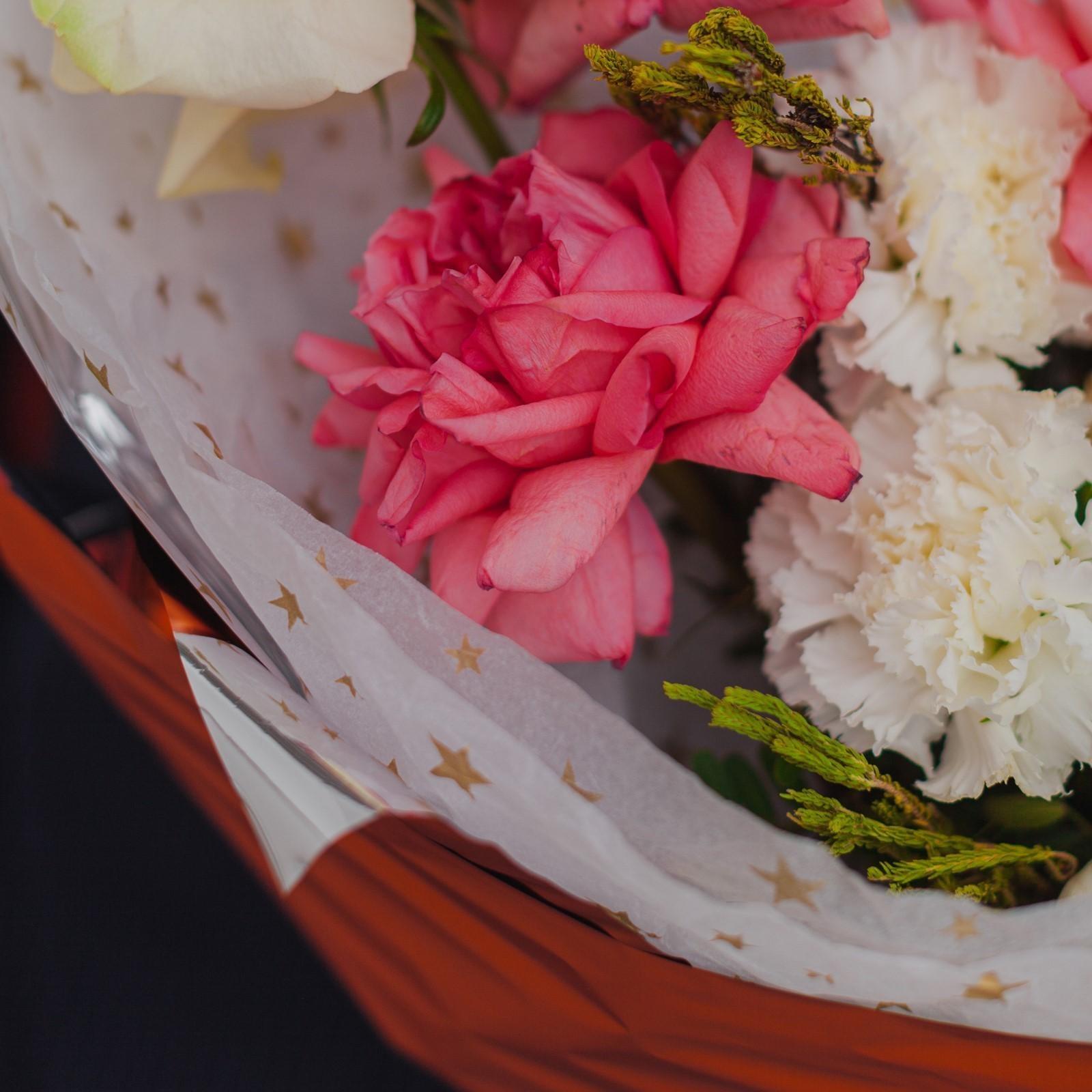 Бумага упаковочная тишью «Звезды, золото», 50 × 70 см