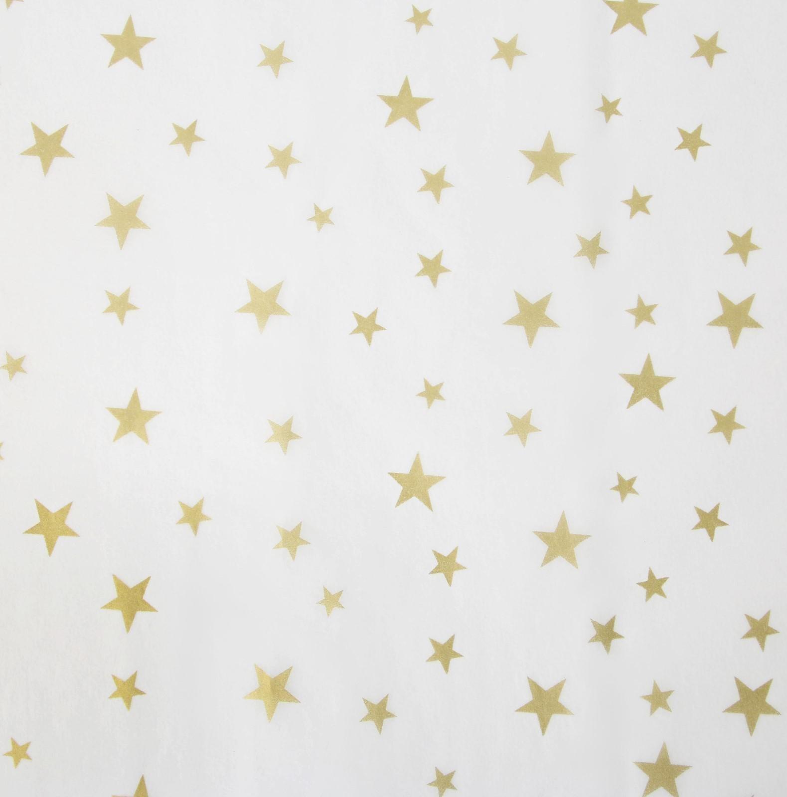 Бумага упаковочная тишью «Звезды, золото», 50 × 70 см