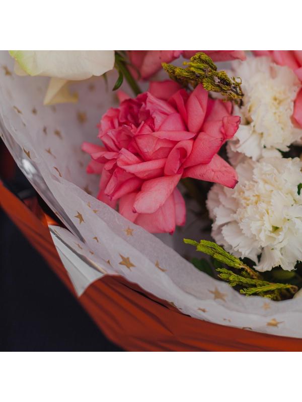 Бумага упаковочная тишью «Звезды, золото», 50 × 70 см