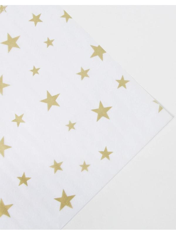 Бумага упаковочная тишью «Звезды, золото», 50 × 70 см