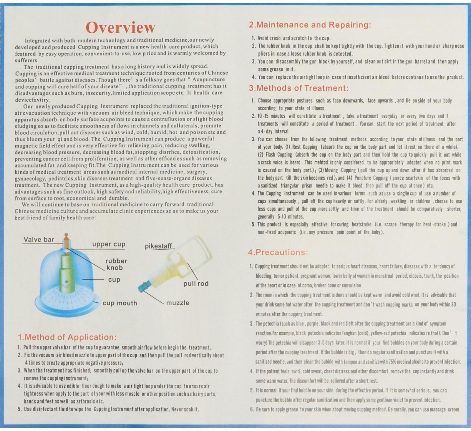 Банки акупункционного действия для вакуумного массажа, набор 24 шт.