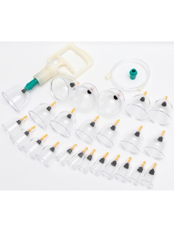 Банки акупункционного действия для вакуумного массажа, набор 24 шт.