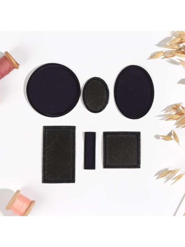 Набор заплаток для одежды, термоклеевые, 6 шт, цвет синий