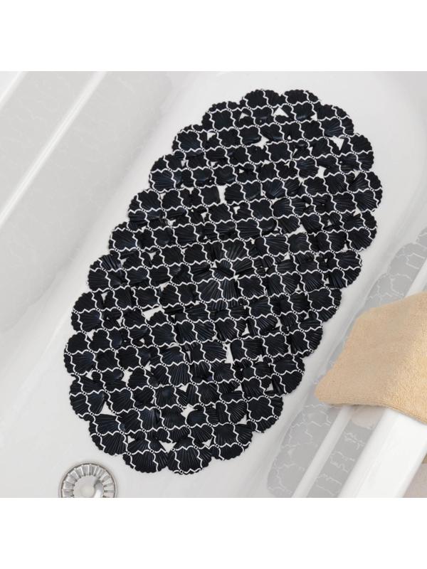 SPA-коврик для ванны на присосках SAVANNA «Марокко», 37×68 см, цвет чёрный
