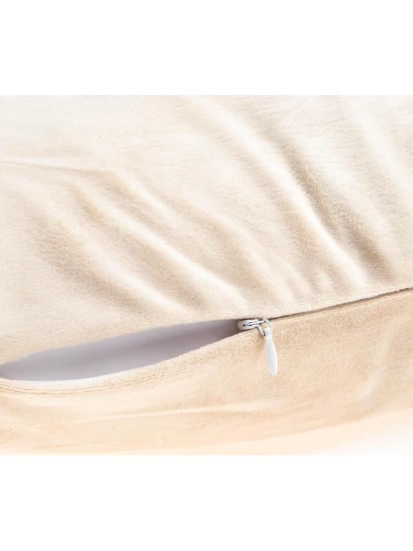 Чехол на подушку с кисточками Этель цвет молочный, 45х45 см, 100% п/э, велюр