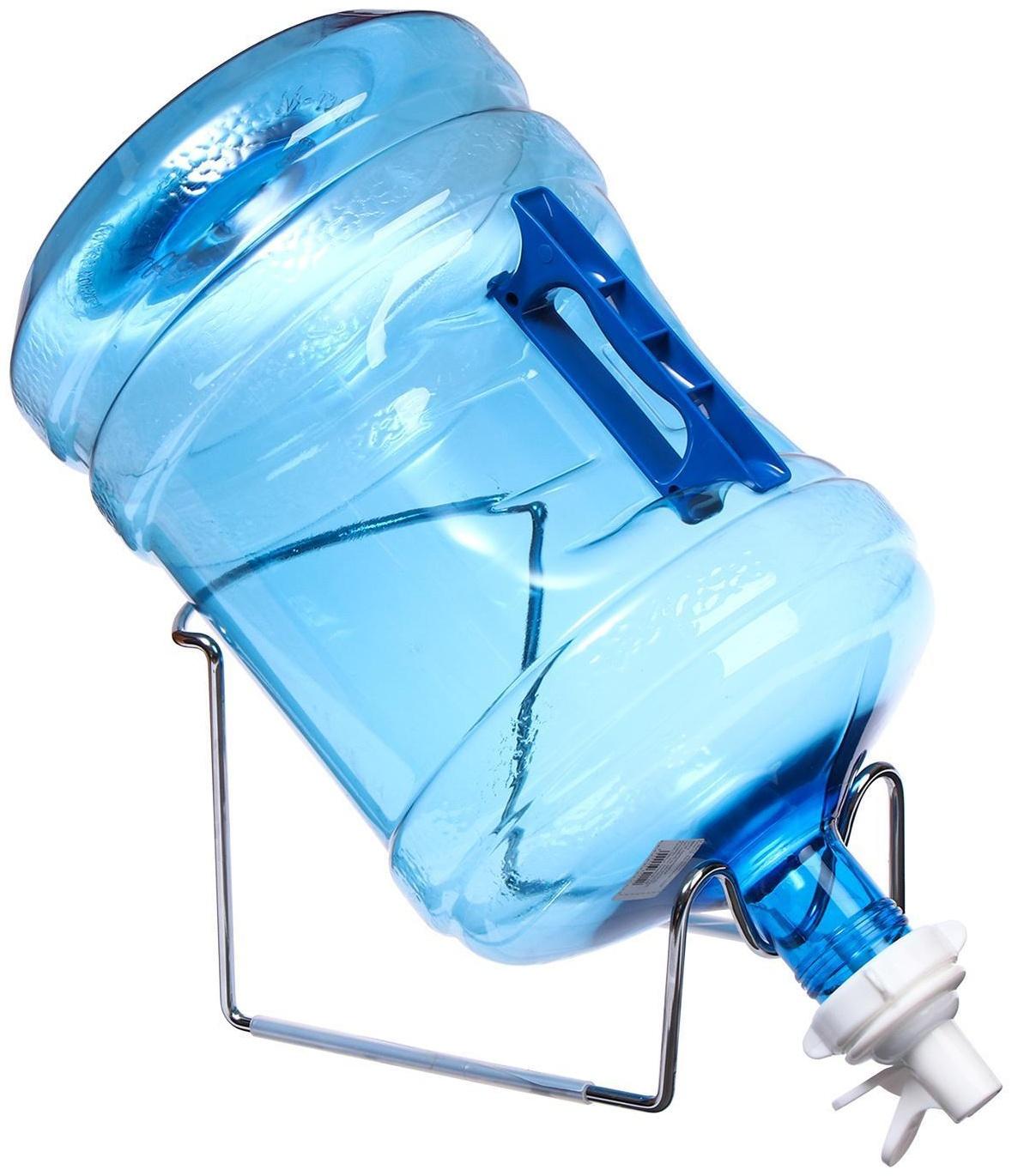 Подставка под бутыль, с краном, цвет хром