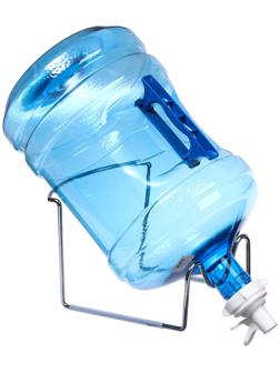 Подставка под бутыль, с краном, цвет хром