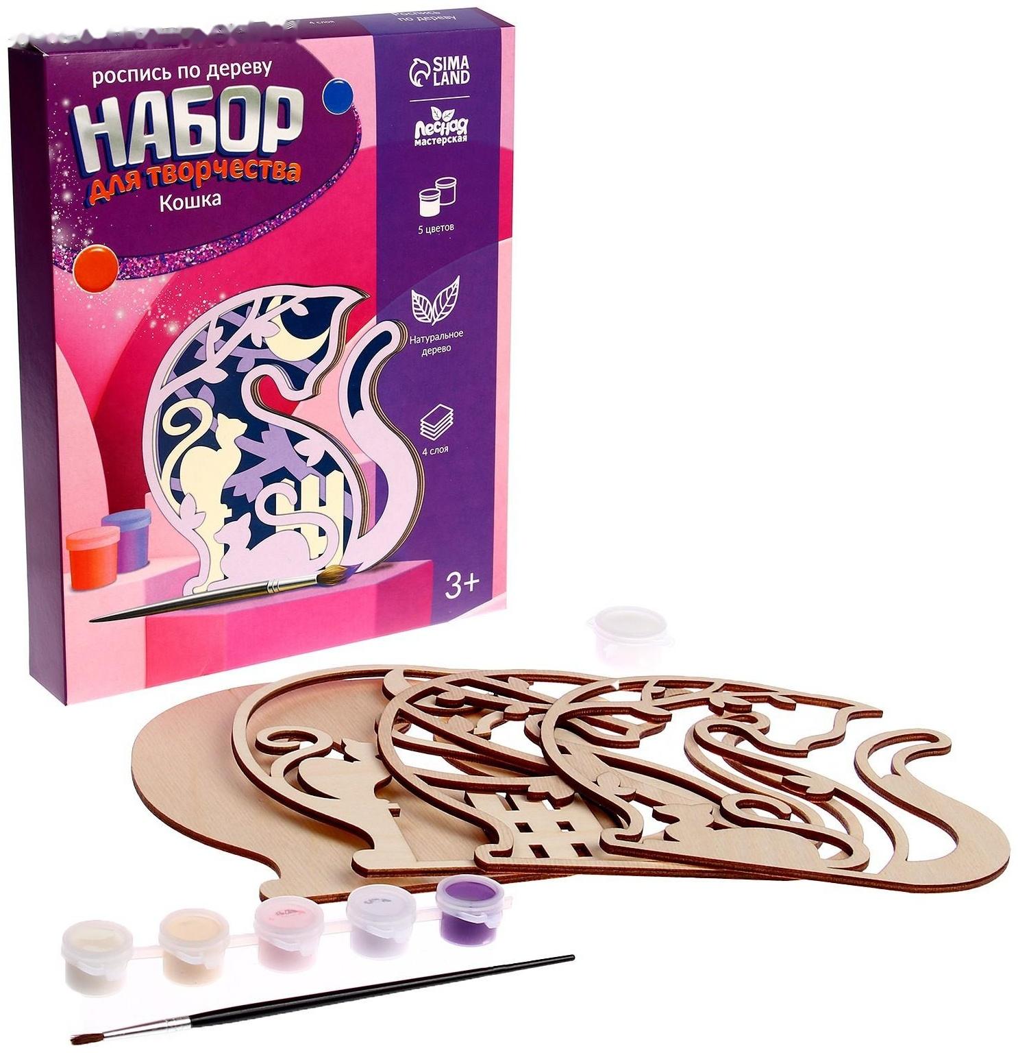 Роспись по дереву «Кошка»