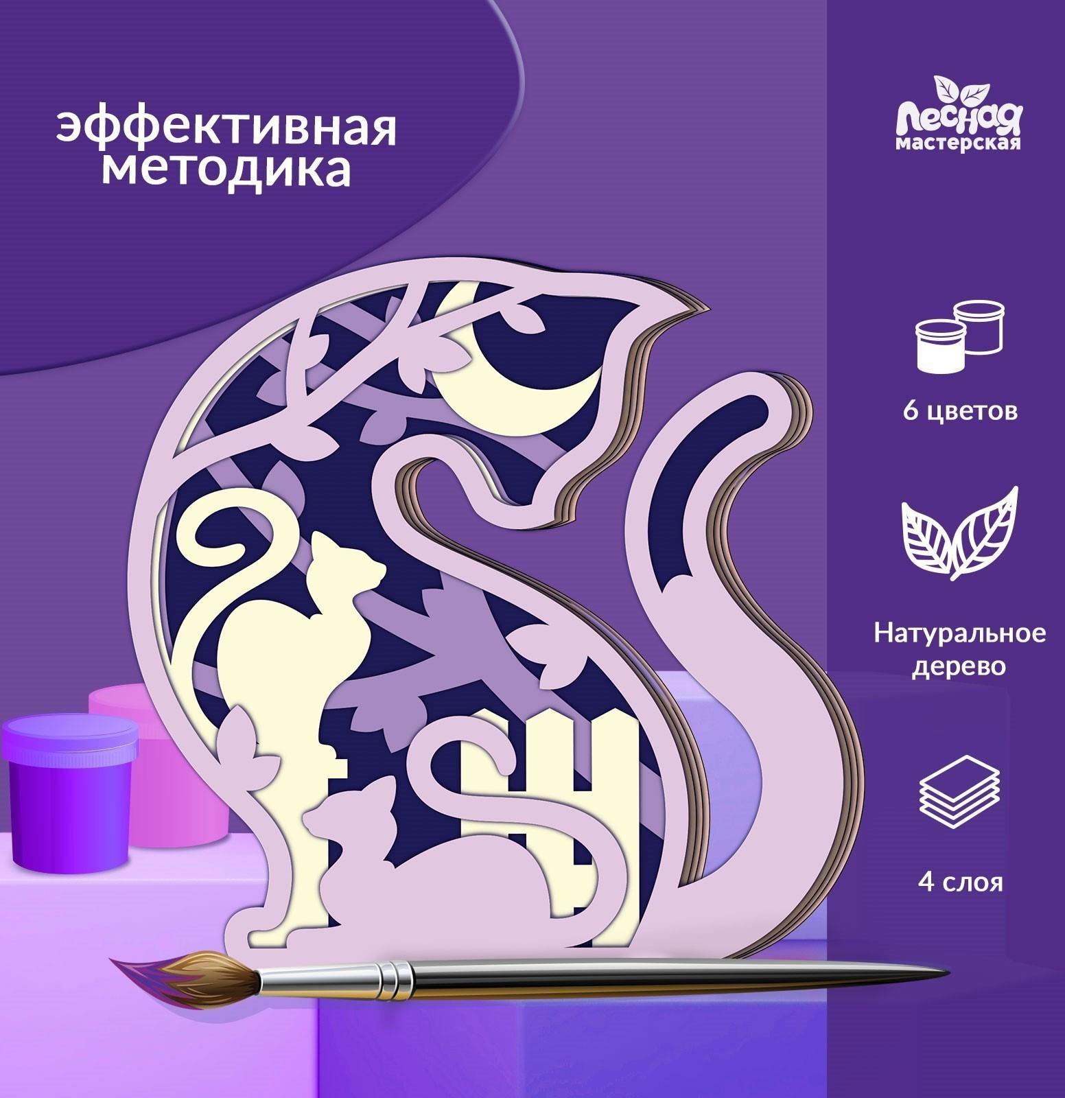 Роспись по дереву «Кошка»