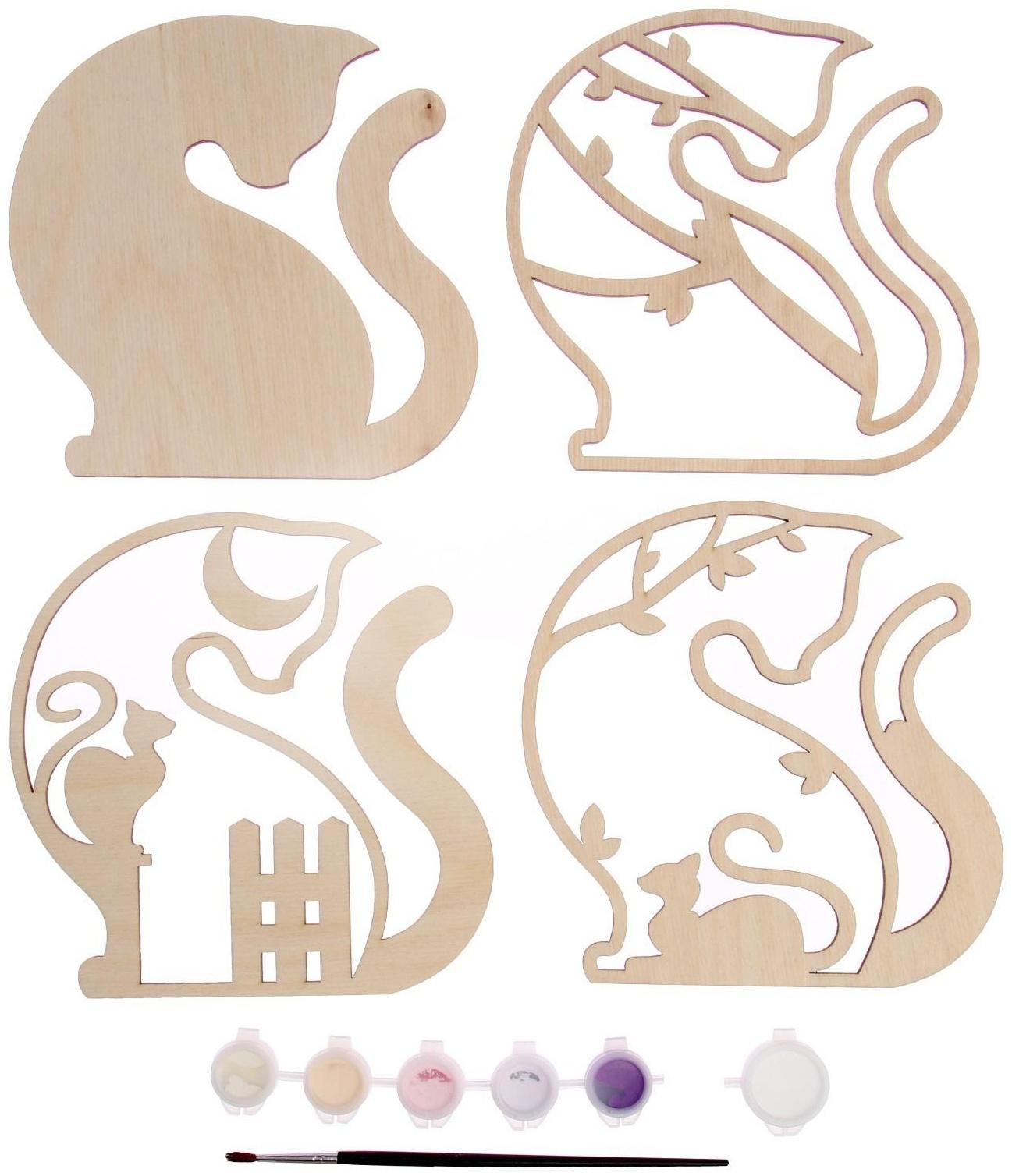 Роспись по дереву «Кошка»