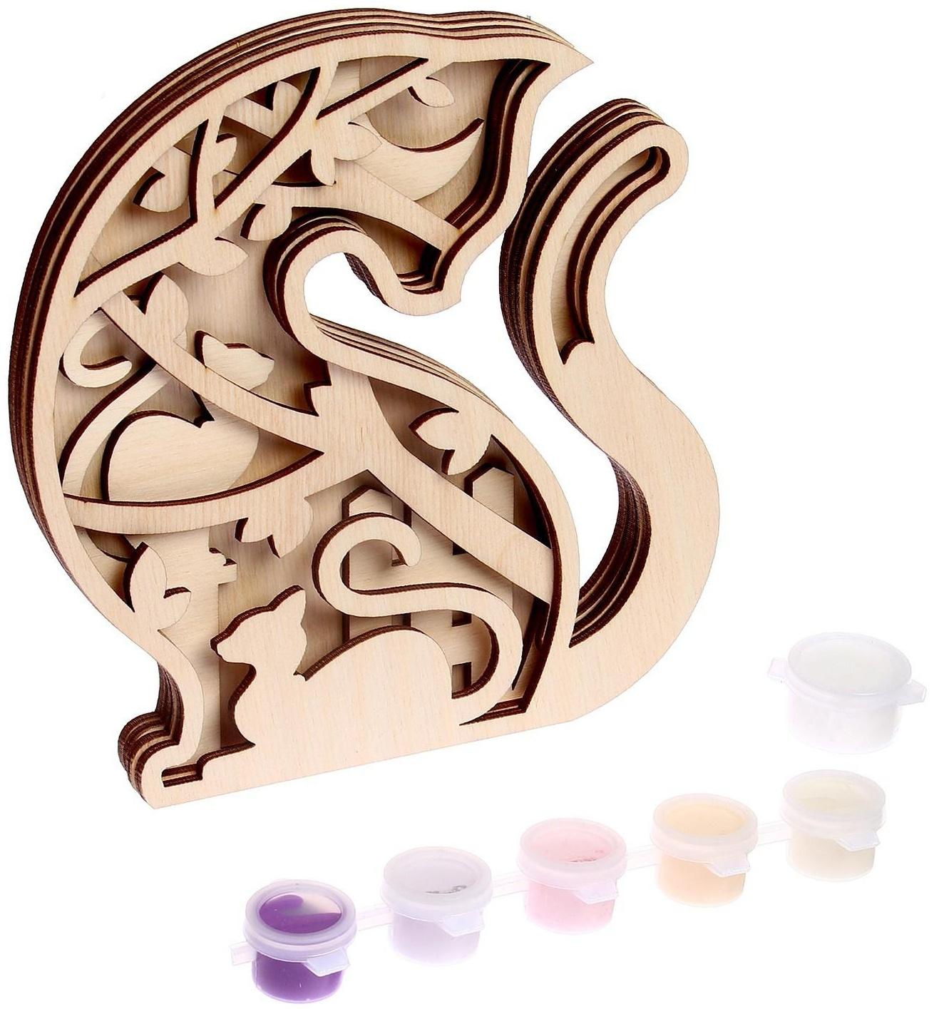 Роспись по дереву «Кошка»