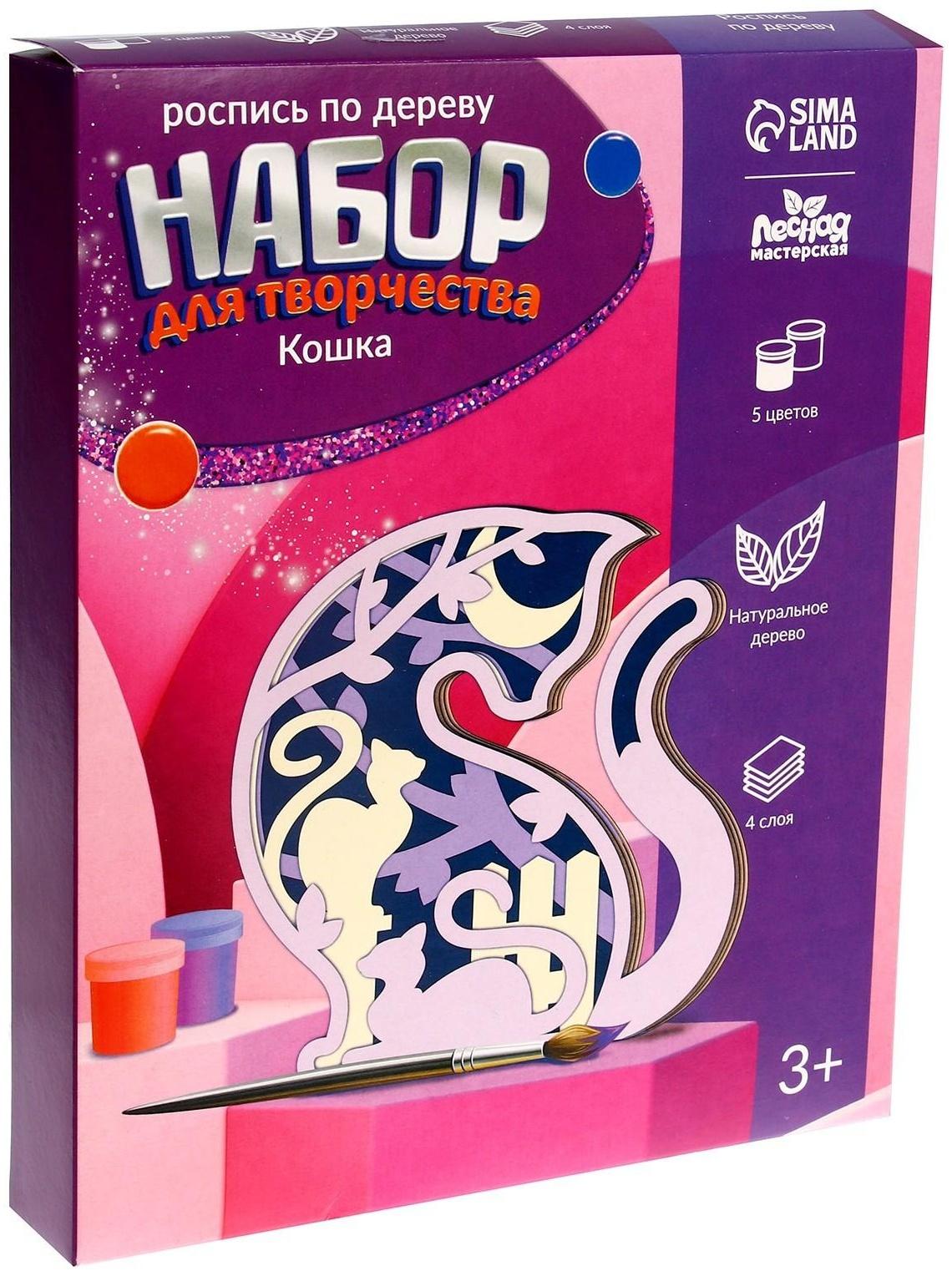 Роспись по дереву «Кошка»