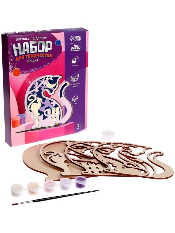 Роспись по дереву «Кошка»