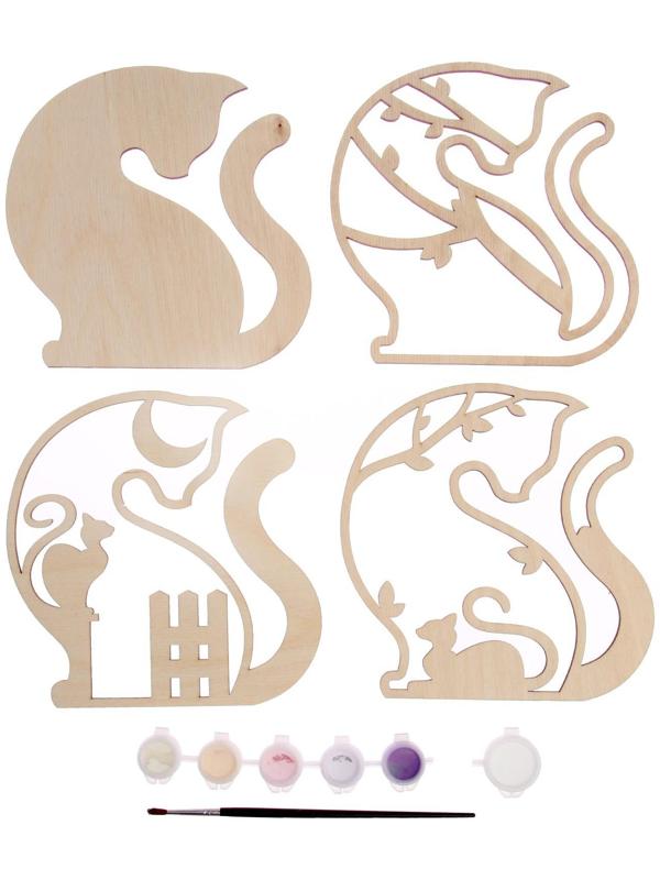 Роспись по дереву «Кошка»