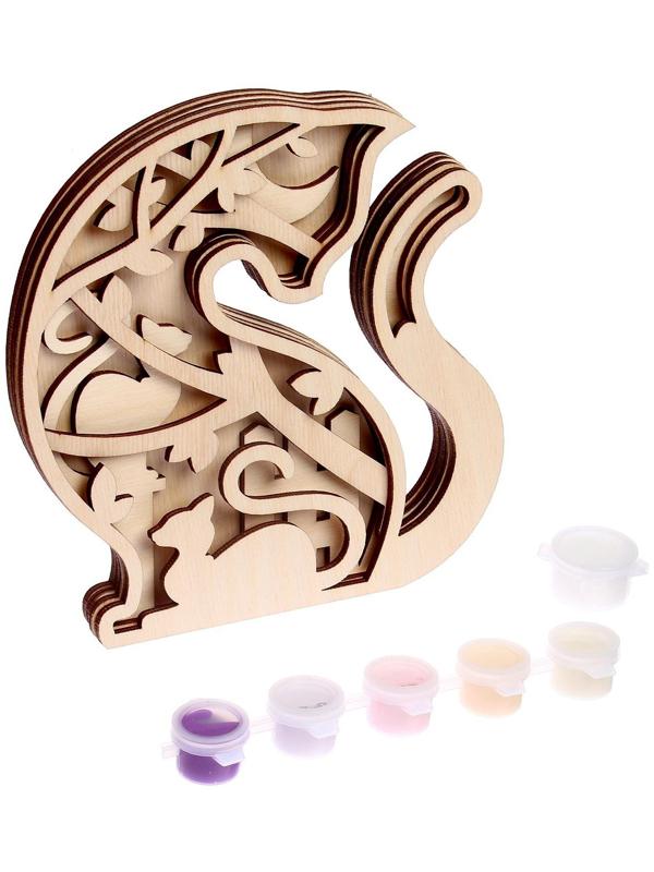 Роспись по дереву «Кошка»