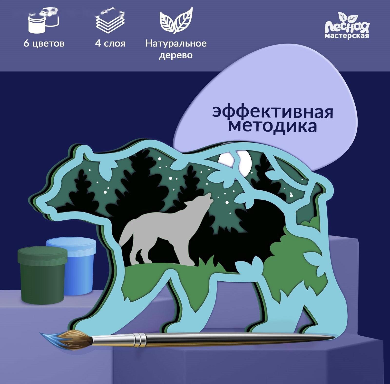 Роспись по дереву «Медведь»