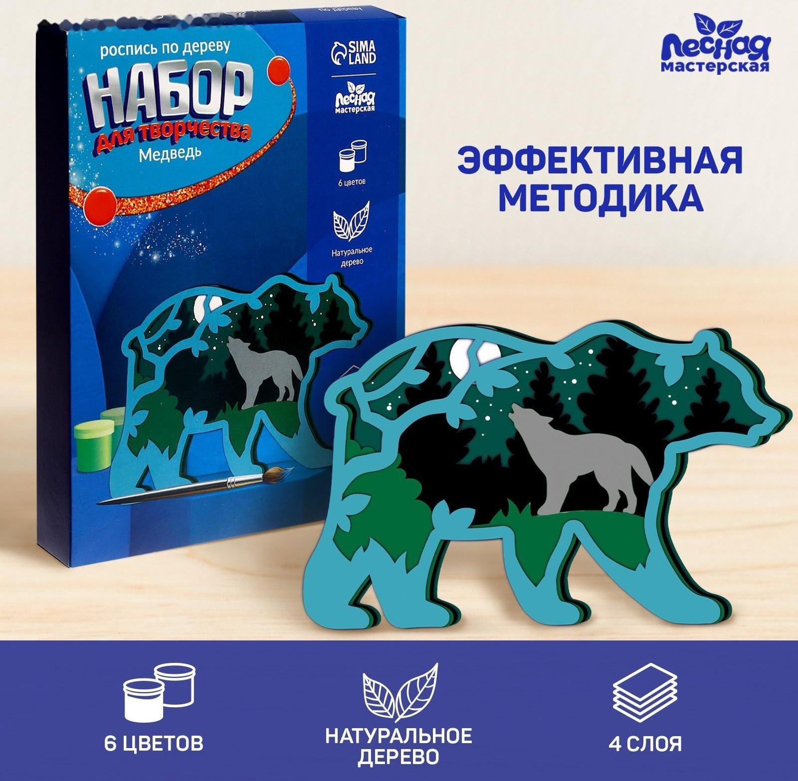 Роспись по дереву «Медведь»