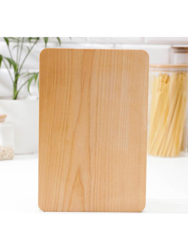 Доска разделочная Доляна, 30×20,5×2 см, покрыта маслом, цельный массив, берёза