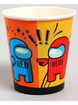 Стакан бумажный «Игра среди нас», набор 6 шт., 250 мл