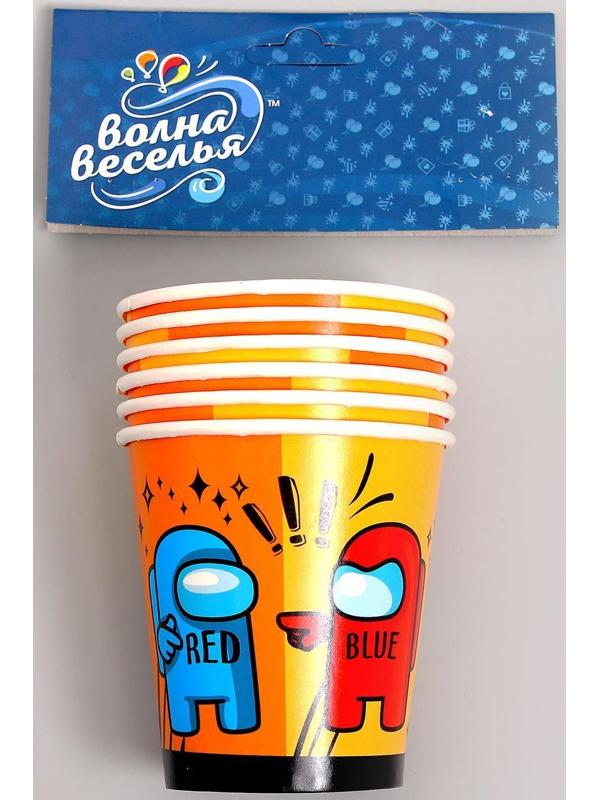 Стакан бумажный «Игра среди нас», набор 6 шт., 250 мл