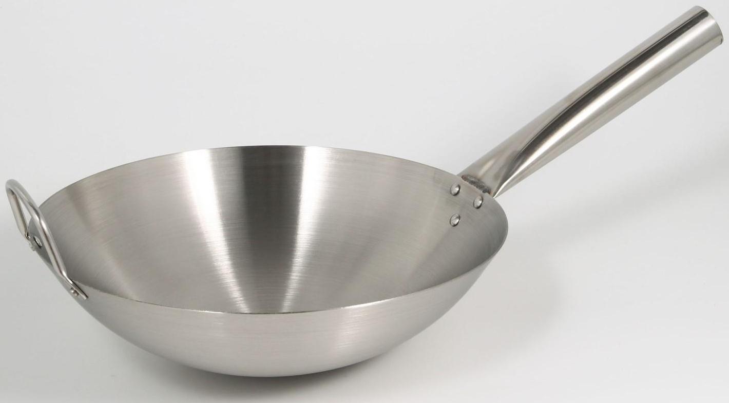 Сковорода-Wok из нержавеющей стали Chief, d=32 см, с ручкой