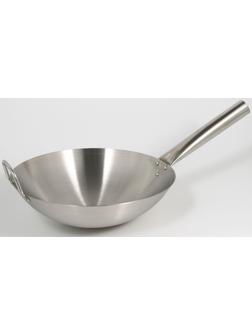 Сковорода-Wok из нержавеющей стали Chief, d=32 см, с ручкой