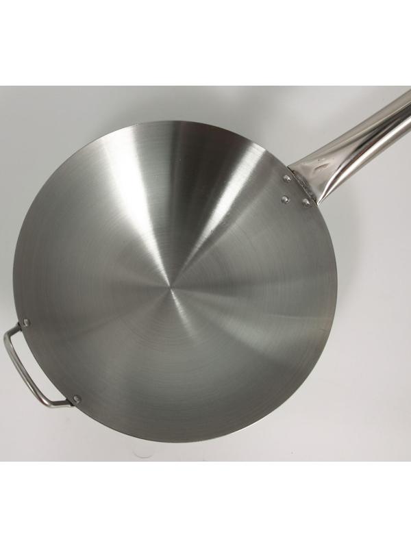 Сковорода-Wok из нержавеющей стали Chief, d=32 см, с ручкой