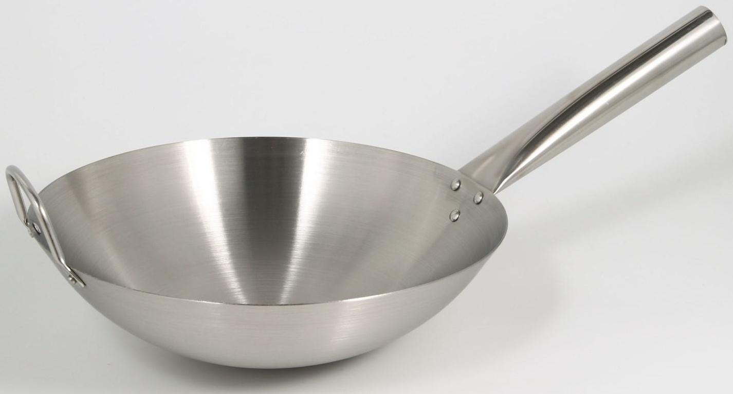Сковорода-Wok из нержавеющей стали Chief, d=36 см, с ручкой