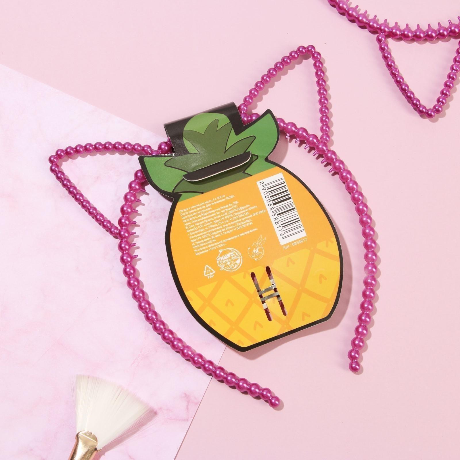 Ободок и заколка для волос 