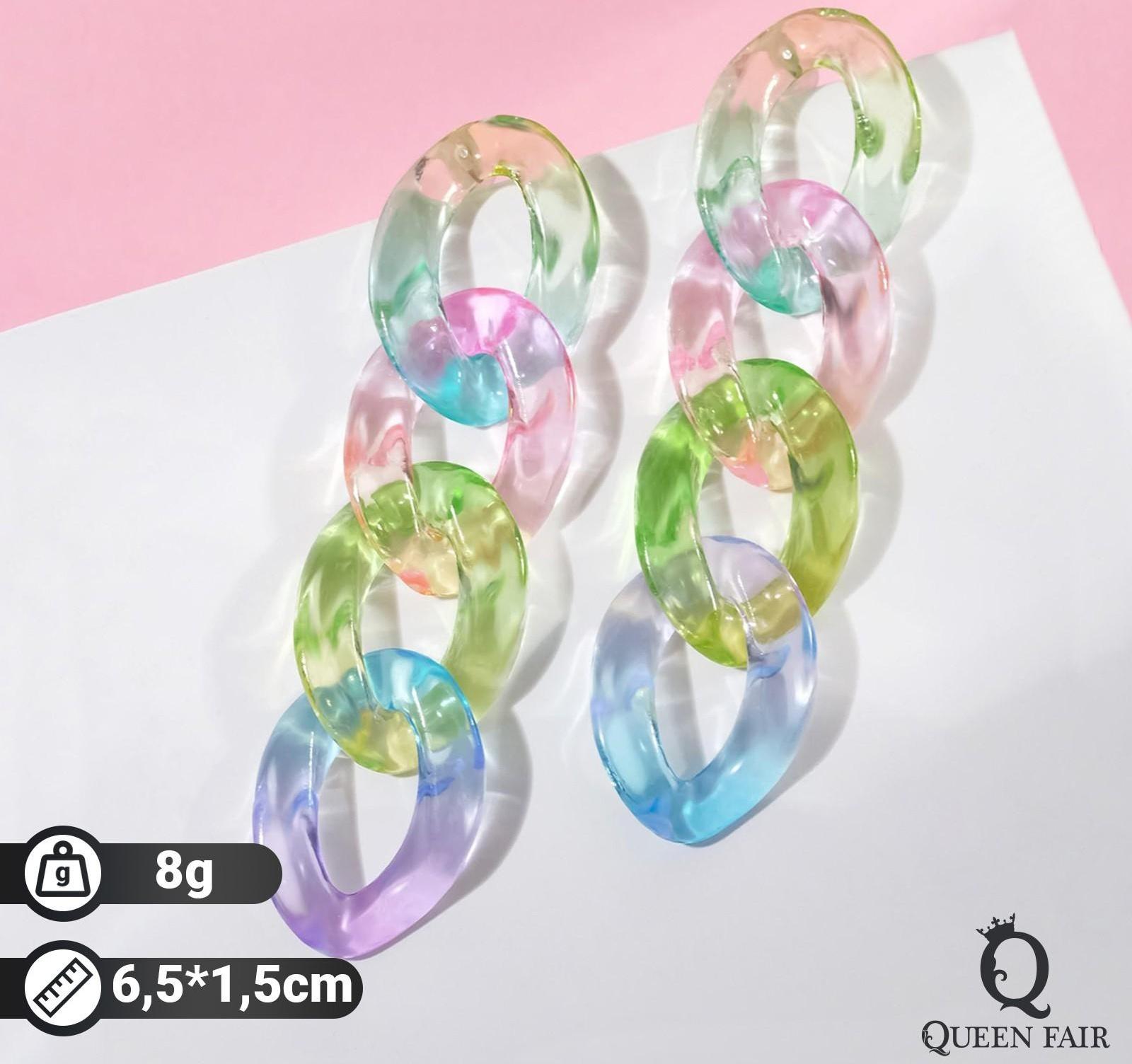 Серьги пластик 