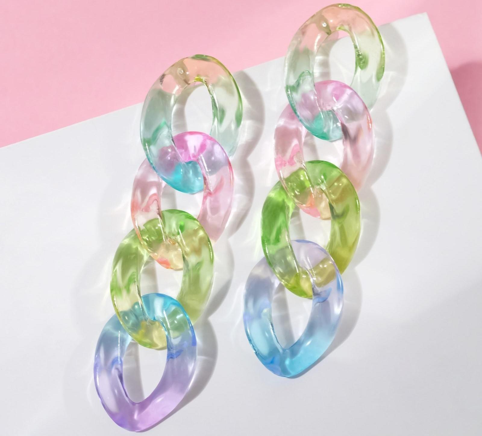 Серьги пластик 