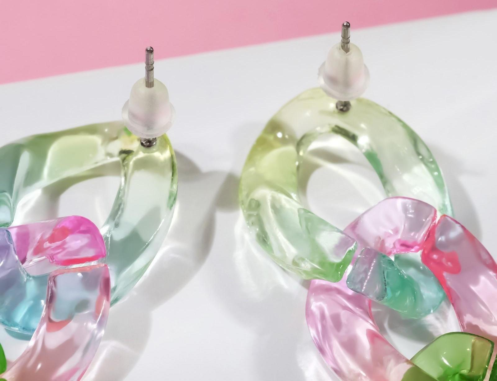 Серьги пластик 