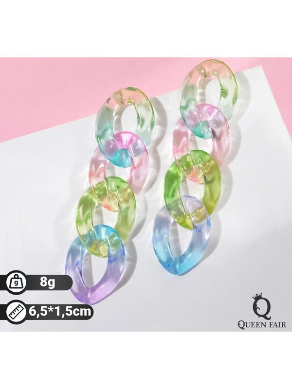 Серьги пластик 