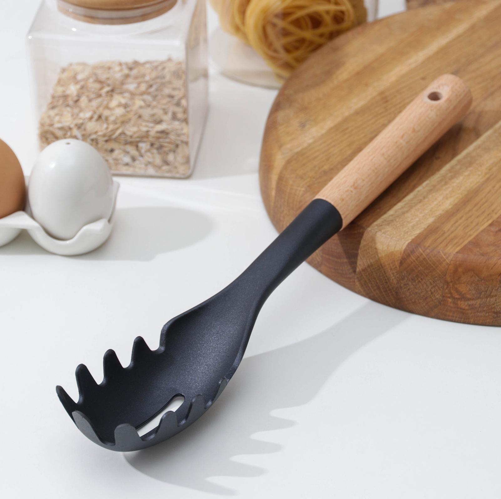 Ложка для спагетти Доляна Margo, 30 см, цвет чёрный