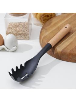 Ложка для спагетти Доляна Margo, 30 см, цвет чёрный