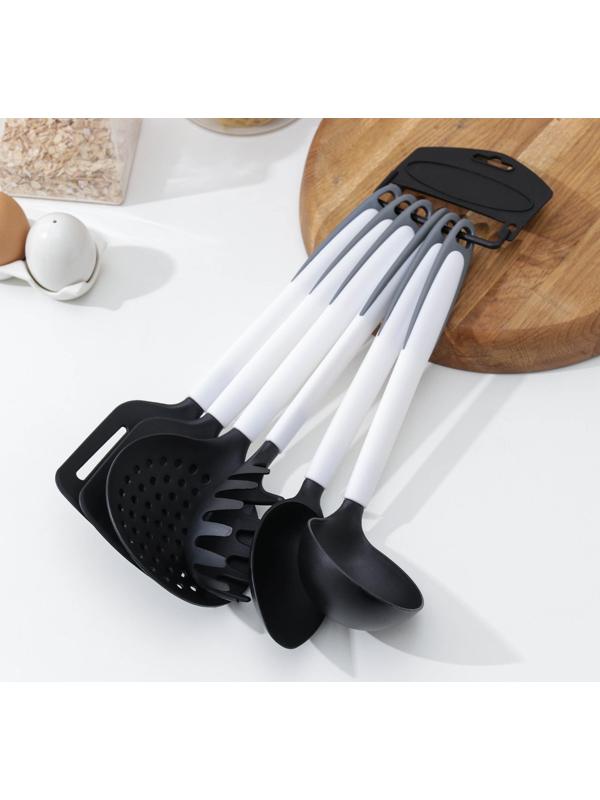 Набор кухонных принадлежностей Доляна «Софти», 6 предметов, цвет МИКС