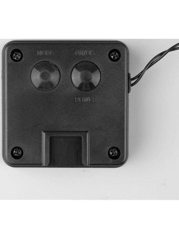 Гирлянда «Нить» 4.5 м с насадками «Цветы», IP44, тёмная нить, 30 LED, свечение мульти, 2 режима, солнечная батарея