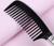 Расчёска, 4,5 х 21 см, цвет чёрный/серебристый