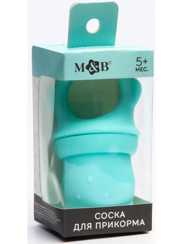 Ниблер для прикорма «Мишка» с силиконовой сеточкой, цвет бирюзовый