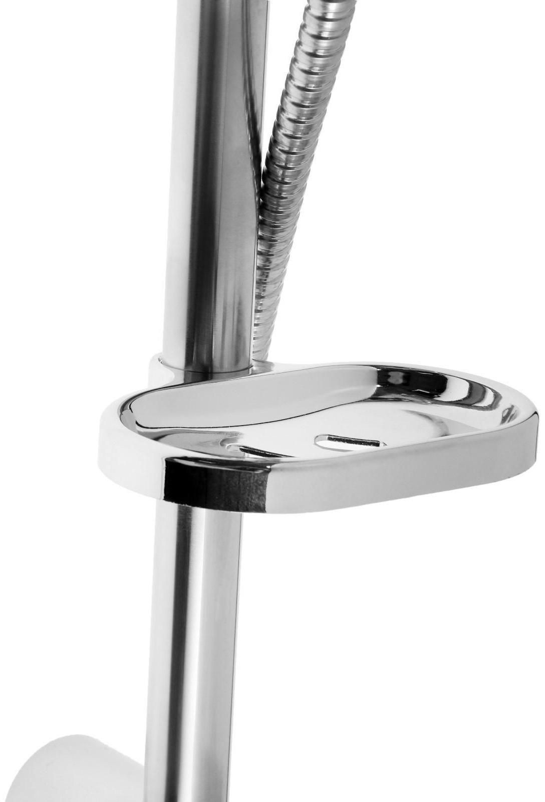 Набор для душа ZEIN ZN0105, шланг 150 см, стойка с мыльницей, лейка 5 режимов, сатин