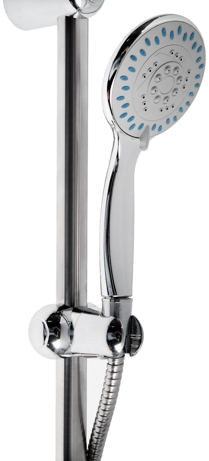 Набор для душа ZEIN ZN0105, шланг 150 см, стойка с мыльницей, лейка 5 режимов, сатин